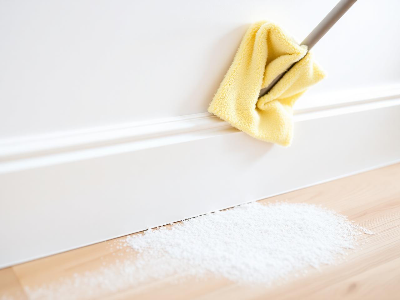 HEPA dust removal along baseboards and trim